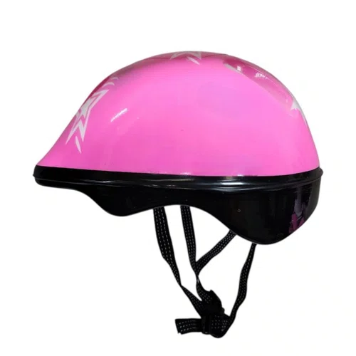 Kit Proteção Infantil Capacete Joelheira Cotoveleira Rosa