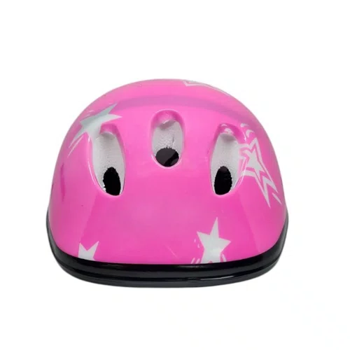 Kit Proteção Infantil Capacete Joelheira Cotoveleira Rosa