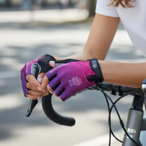 Luva Ciclista Absolute Outfit Gel Mia Roxo Tam M
