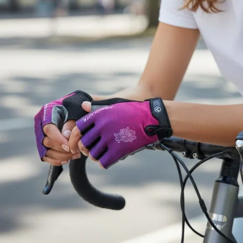 Luva Ciclista Absolute Outfit Gel Mia Roxo Tam P