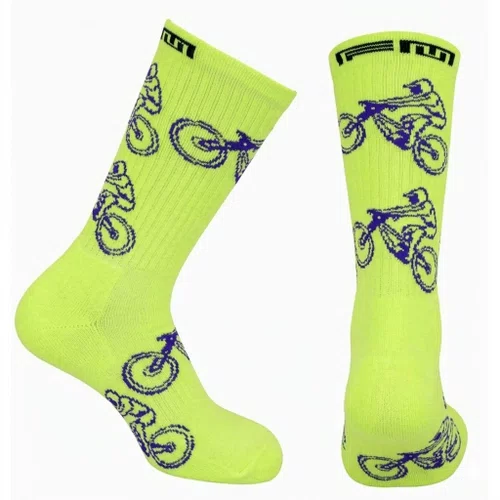Meia Ciclismo Fabrica De Meias FMCL026 Bike Aamarelo Neon Tam 35/39