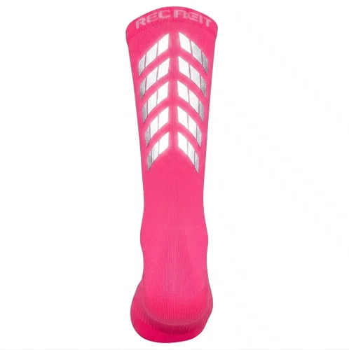 Meia Ciclismo Fabrica De Meias FMCL043 Refletiva Rosa Neon Tam 34/39