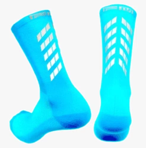 Meia Ciclismo Fabrica De Meias FMCL055 Refletiva Azul Bebe TAM 34/39