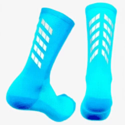 Meia Ciclismo Fabrica De Meias FMCL055 Refletiva Azul Bebe TAM 34/39