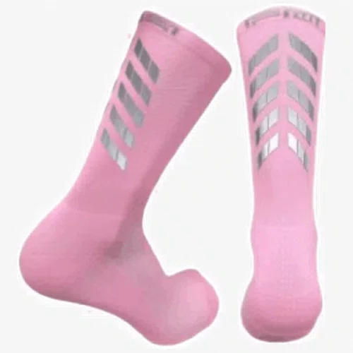 Meia Ciclismo Fabrica De Meias FMCL056 Refletiva Rosa Bebe Tam 34/39