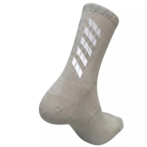 Meia Ciclismo Fabrica De Meias FMCL058 Refletiva Cinza Tam 34/39