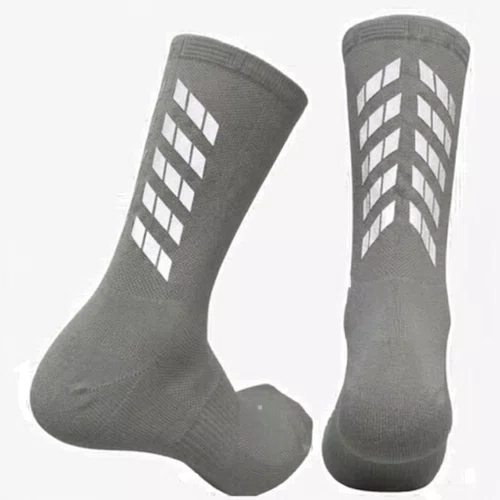 Meia Ciclismo Fabrica De Meias FMCL058 Refletiva Cinza Tam 34/39