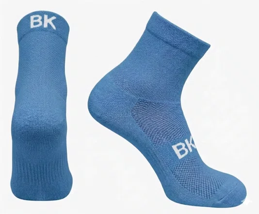 Meia Ciclismo Fabrica De Meias FMCL105 Bk Azul Claro Tam 34/39