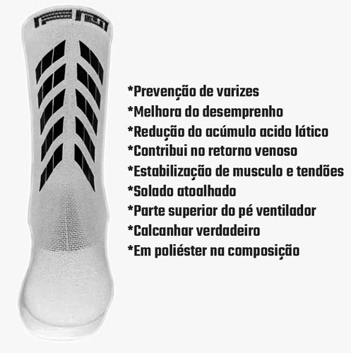 Meia Ciclismo Fabrica De Meias FMCL44 Refletiva Branca Tam 34/39