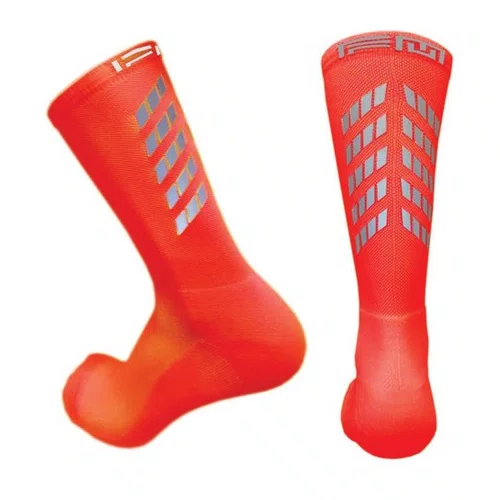 Meia Ciclismo Fabrica De Meias FMCL54 Refletiva Laranja Tam 34/39