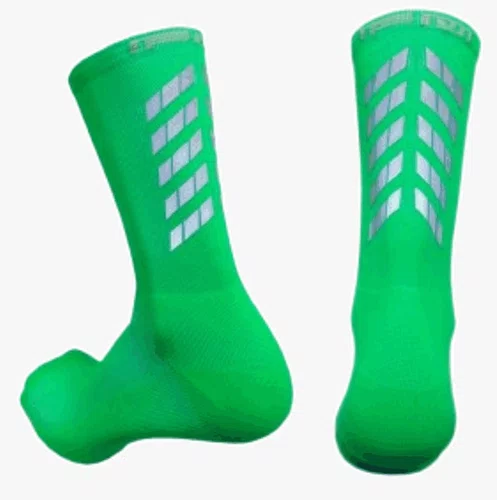 Meia Ciclismo Fabrica De Meias FMCL60 Refletiva Verde Tam 34/39