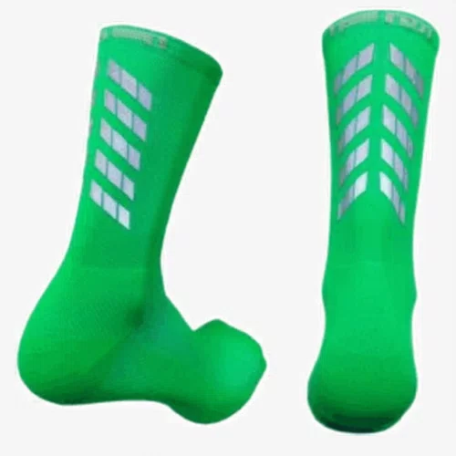 Meia Ciclismo Fabrica De Meias FMCL60 Refletiva Verde Tam 34/39