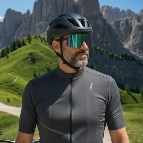 Óculos Ciclismo Elleven EL55 UV400 Preto e Lente Espelhada