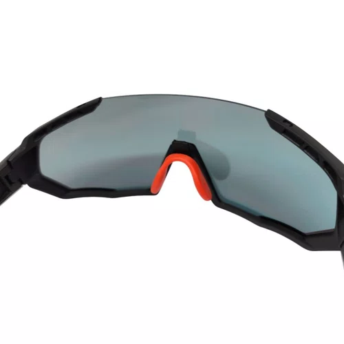 Oculos Ciclismo Elleven EL56 UV400 Preto com Vermelho e Lente Espelhada