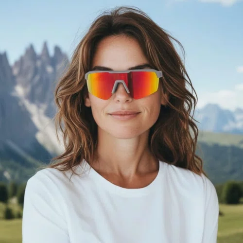 Óculos Ciclismo Mattos Racing UV Branco com Lente Espelhada