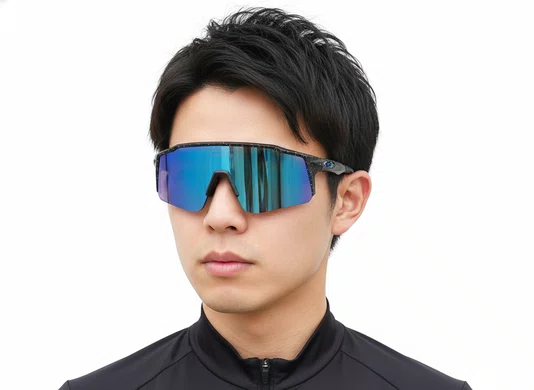 Óculos Ciclismo Mattos Racing UV Preto com Lente Espelhada Azul