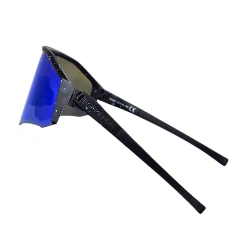 Oculos Ciclismo Rockbros SP297 Polarizada Preto com Lente Espelhada Azul
