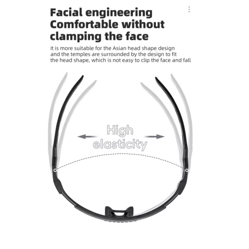 Óculos Ciclismo Rockbros SP337 Polarizada/fotocromática e Lente Transparente