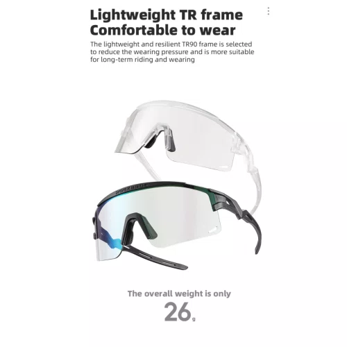 Óculos Ciclismo Rockbros SP337 Polarizada/fotocromática e Lente Transparente