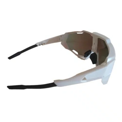 Oculos Ciclismo GTI 9312 UV400 Branco e Lente Espelhada