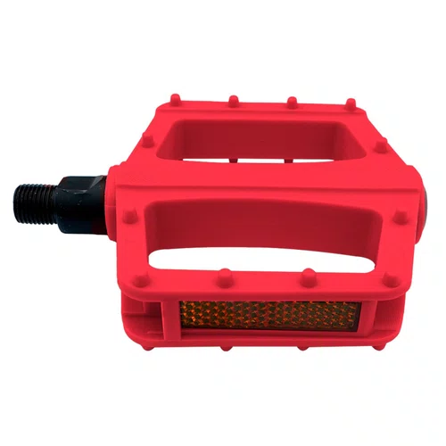 Pedal Nylon Free Sport Metalciclo Vermelho 9/16 Rosca Grossa