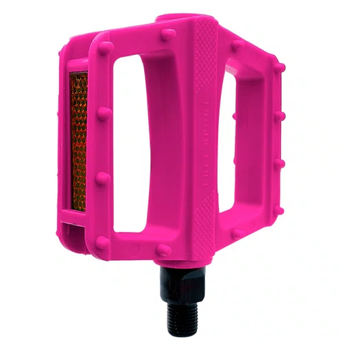 Pedal Nylon Free Sport Rosa Metalciclo 9/16 Rosca Grossa