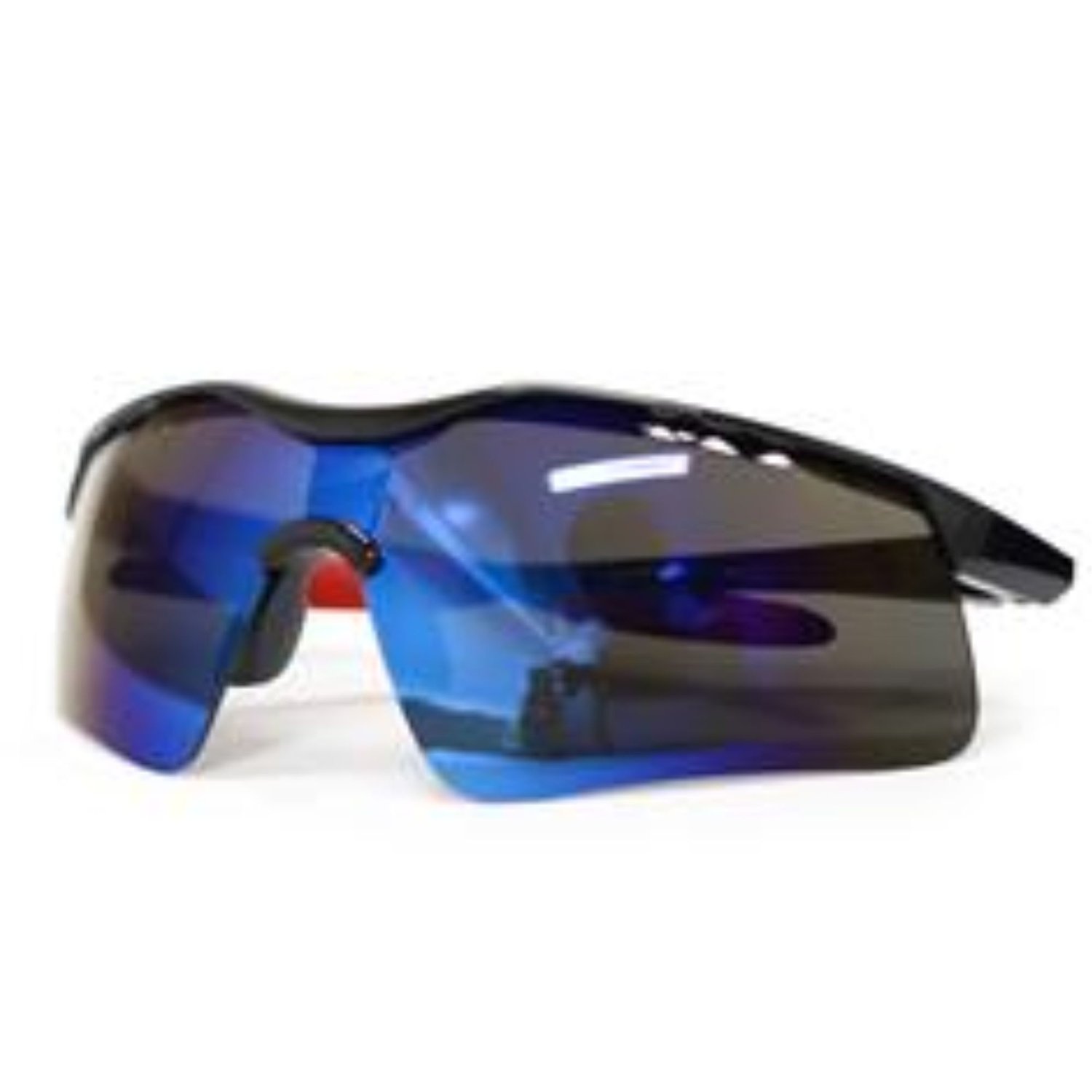 Oculos Ciclismo GTI 820 UV400 Preto e Lente Espelhada Azul