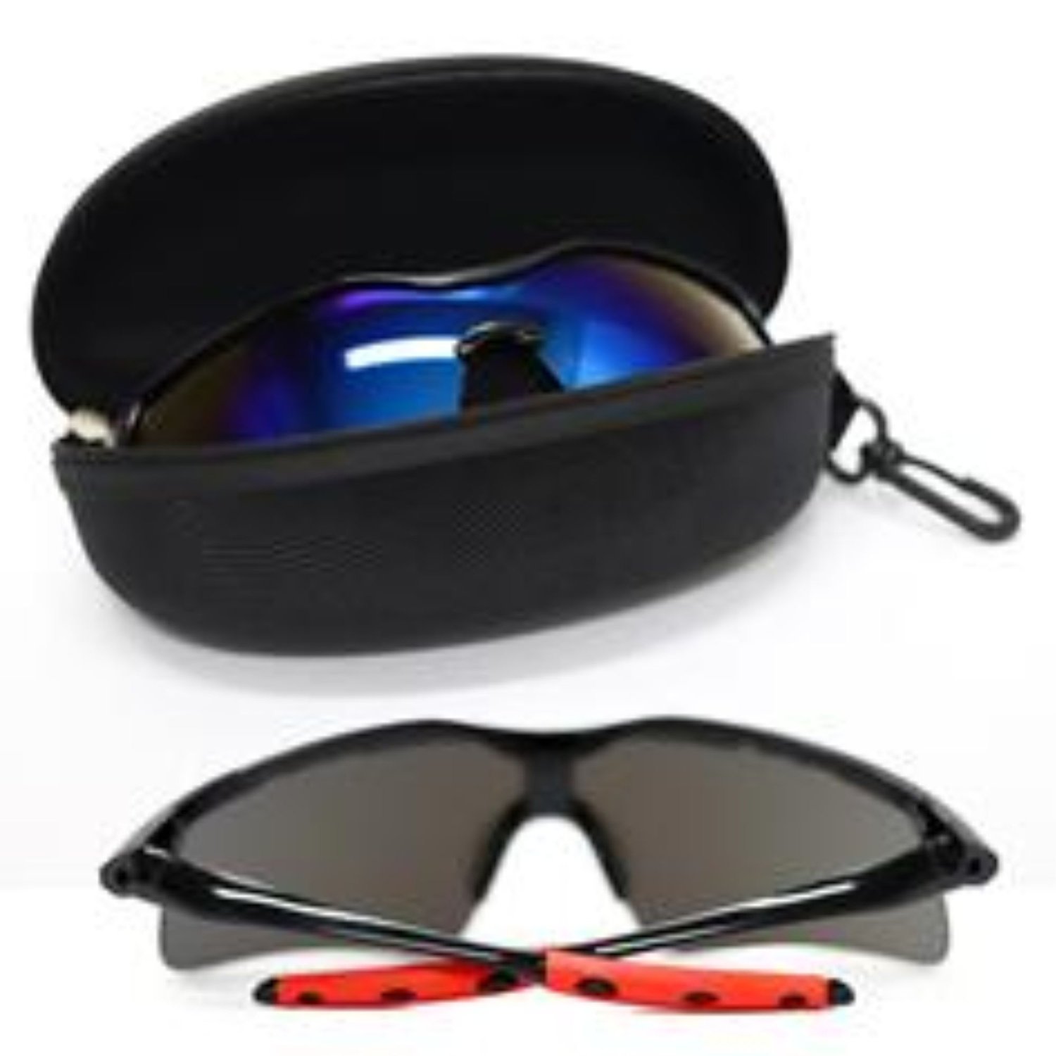 Oculos Ciclismo GTI 820 UV400 Preto e Lente Espelhada Azul