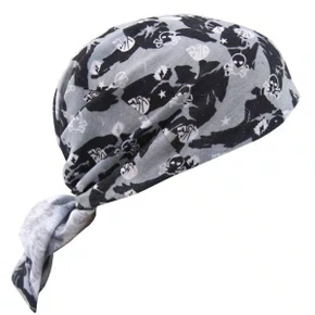 Bandana NTK Modelo Skull Cinza com Preto
