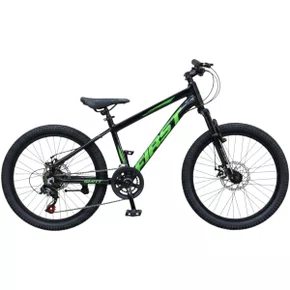 Bicicleta First Aro 20 Smitt Juvenil 7v Freio Disco Preto com Verde