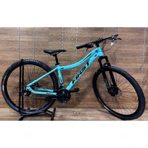 Bicicleta First Aro 29 Smitt 21v Feminina Freio Disco Azul Claro Tam 15,5