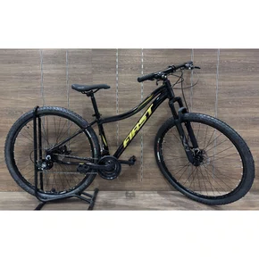 Bicicleta First Aro 29 Smitt 21v Feminina Preto com Ouro Tam 15,5