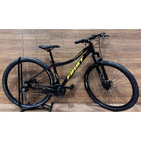 Bicicleta First Aro 29 Smitt 21v Feminina Preto com Ouro Tam 15,5