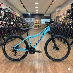 Bicicleta First Aro 29 Smitt 21v Freio Disco Azul Claro com Preto tam 17,5