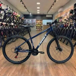 Bicicleta First Aro 29 Smitt 21v Freio Disco Azul Galaxy com Prata tam 15,5