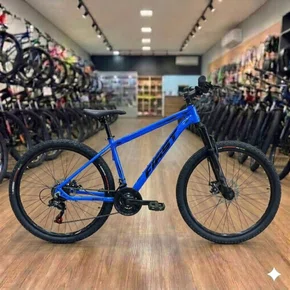 Bicicleta First Aro 29 Smitt 21v Freio Disco Azul Hunter com Preto Tam 17,5