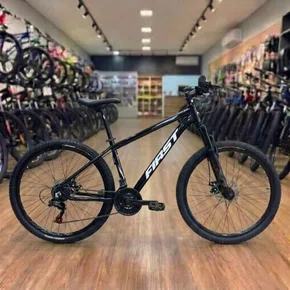 Bicicleta First Aro 29 Smitt 21v Freio Disco Grafite com Prata Tam 15,5