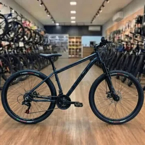 Bicicleta First Aro 29 Smitt 21v Freio Disco Grafite com Preto tam 17,5