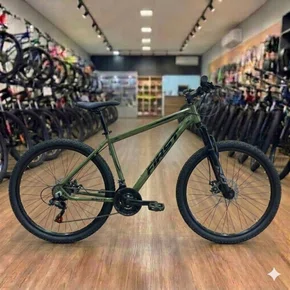 Bicicleta First Aro 29 Smitt 21v Freio Disco Verde Militar Tam 15,5