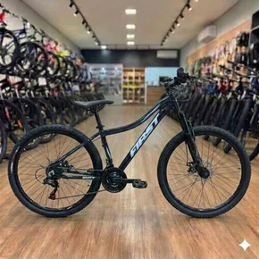 Bicicleta First Aro 29 Smitt Feminina 21v Freio Disco Preto com Prata Tam 15,5