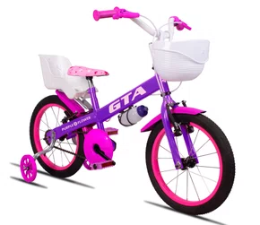 Bicicleta GTA Aro 16 Infantil Purple Flower