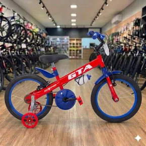 Bicicleta GTA Aro 16 Infantil Red Spider Verm com Azul