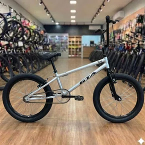 Bicicleta GTA Aro 20 BMX Flip Prata com Preto