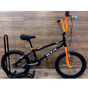 Bicicleta GTA Aro 20 BMX Flip Preto com Laranja