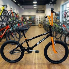 Bicicleta GTA Aro 20 BMX Flip Preto com Laranja