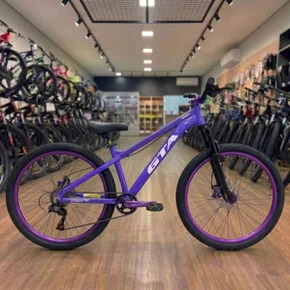 Bicicleta GTA Aro 26 Gravity Freeride Single Lilas com Violeta