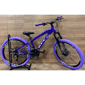 Bicicleta GTA Aro 26 Rebel Freeride 21v Freio Disco Roxo tam 13,5