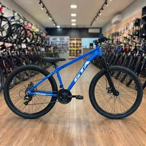 Bicicleta GTA Aro 29 Start 21v Freio Disco Azul com Branco Tam 17
