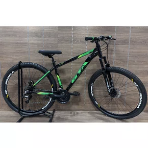 Bicicleta GTA Aro 29 Start 21v Freio Disco Preto com Verde Tam 17