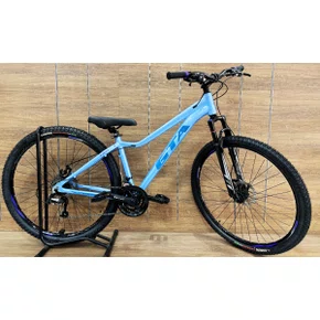 Bicicleta GTA Aro 29 Start Feminina 21v Freio Disco Azul com Roxo Tam 15,5